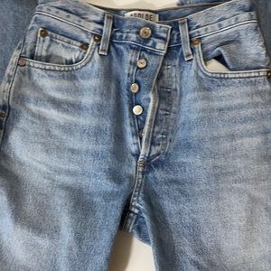 AGOLDE Riley High Rise Straight Crop- Zephyr